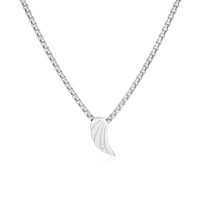 Collana uomo in argento con ala
