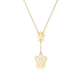 Necklace with Angel and Star in Gold
