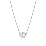 Collana in oro rosa con perla passante