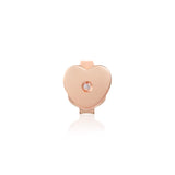 Monorecchino in oro rosa con cuore