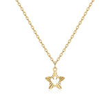 Collana con stella e angelo traforato