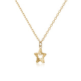 Collana con stella e angelo traforato