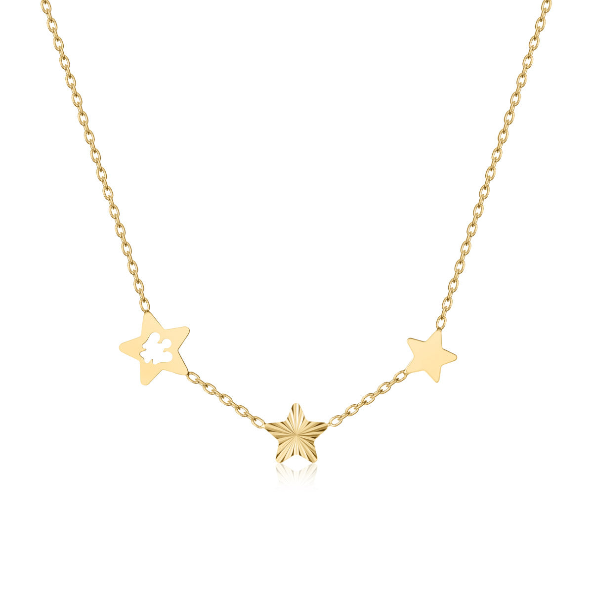 Girocollo con stelle e angelo traforato