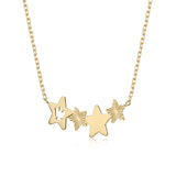 Collana con centrale di stelle e angelo traforato