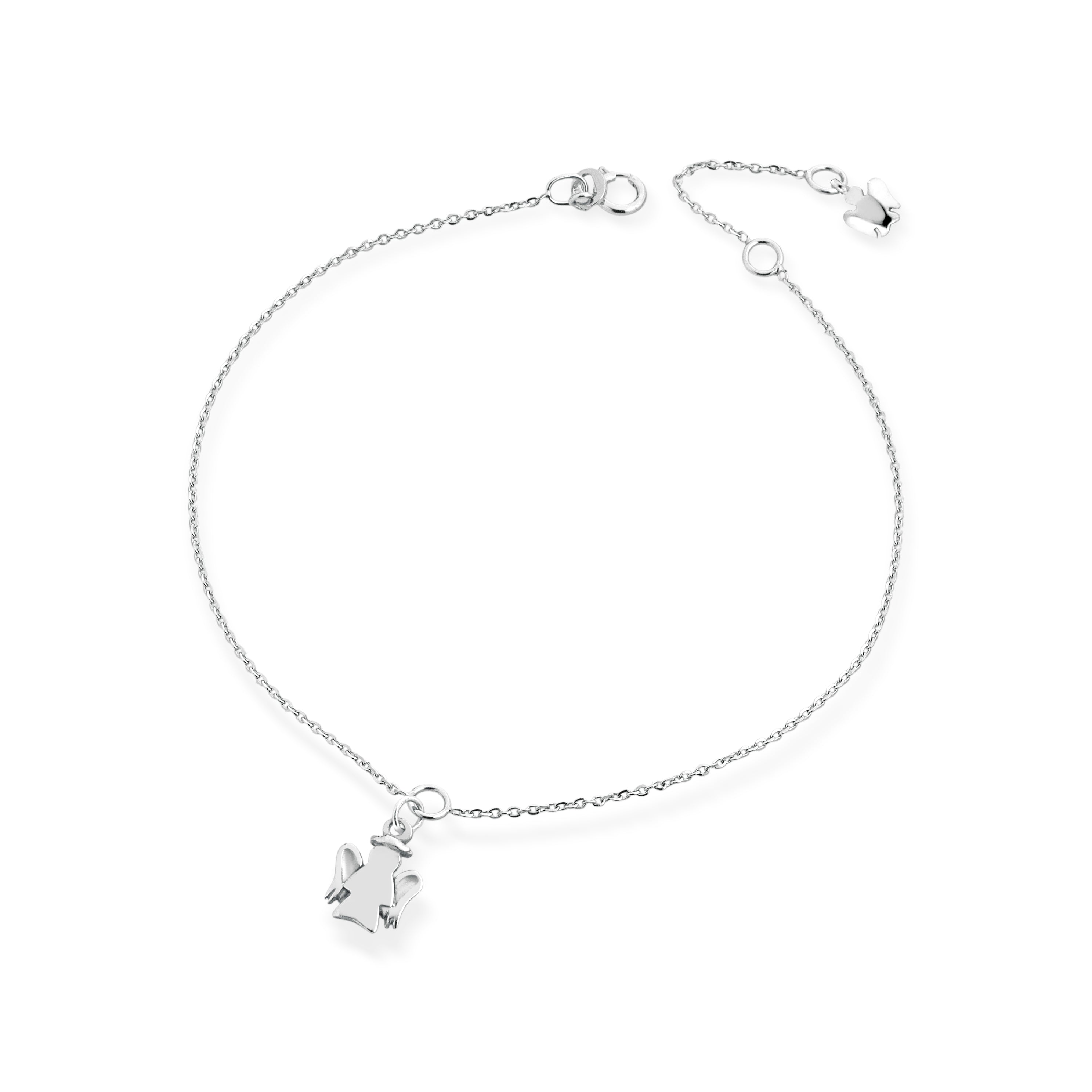 Bracciale con angelo oro bianco
