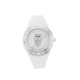 Orologio Gufo cinturino bianco