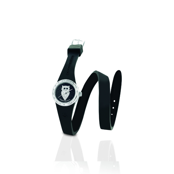 Orologio mini con Gufo nero