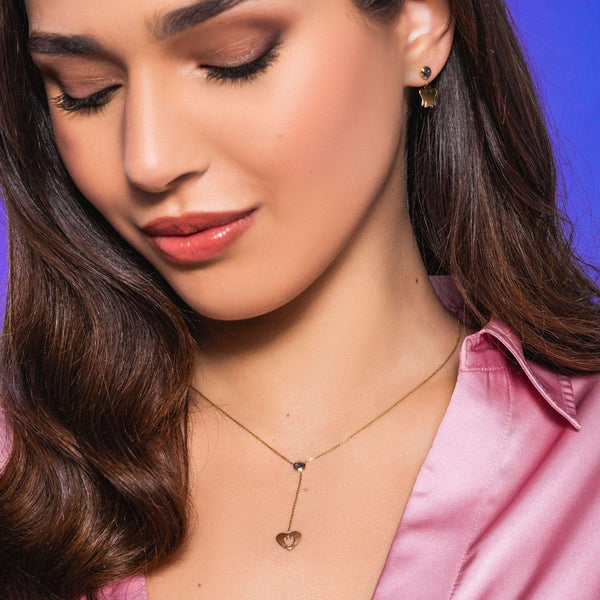 Collana punto luce con cuore pendente