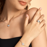 Double heart bracelet