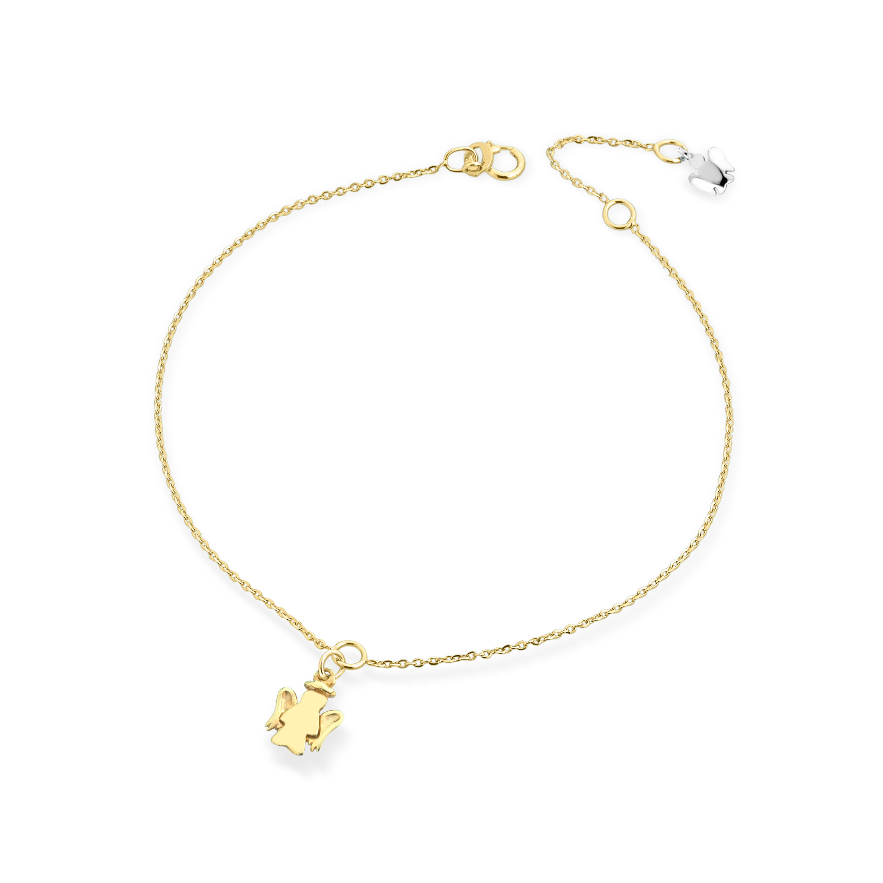 Bracciale con angelo oro giallo
