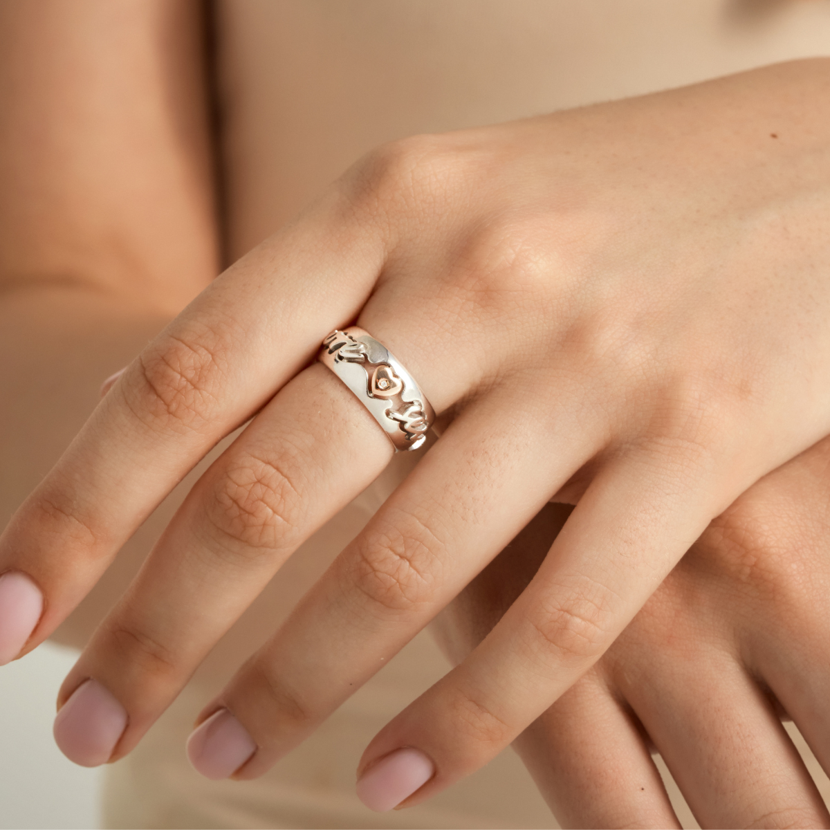 Anello in argento "Sei nel mio cuore"