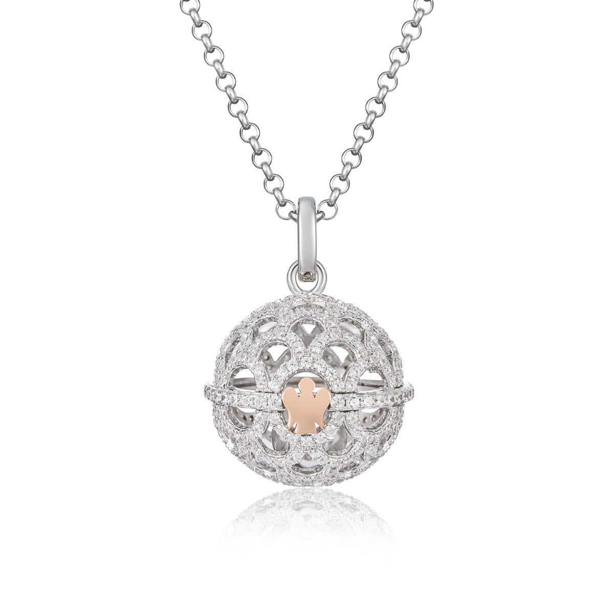 Collana Chiama Angeli in Argento e Zirconi