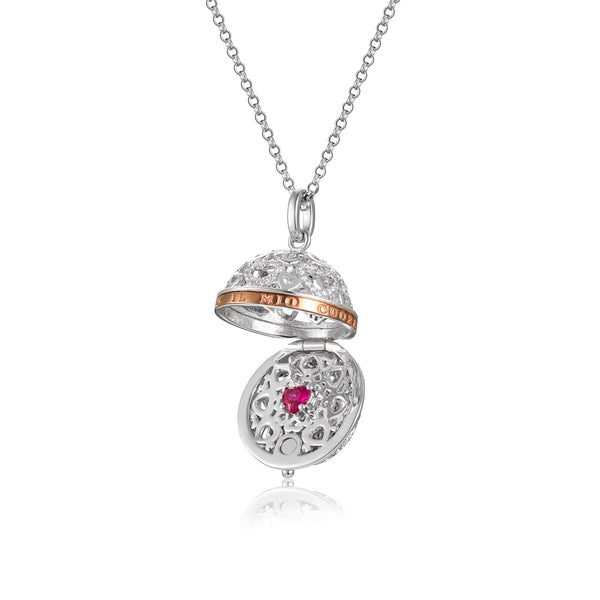 Collana Chiama Angeli Con Tutto Il Mio Cuore in Argento