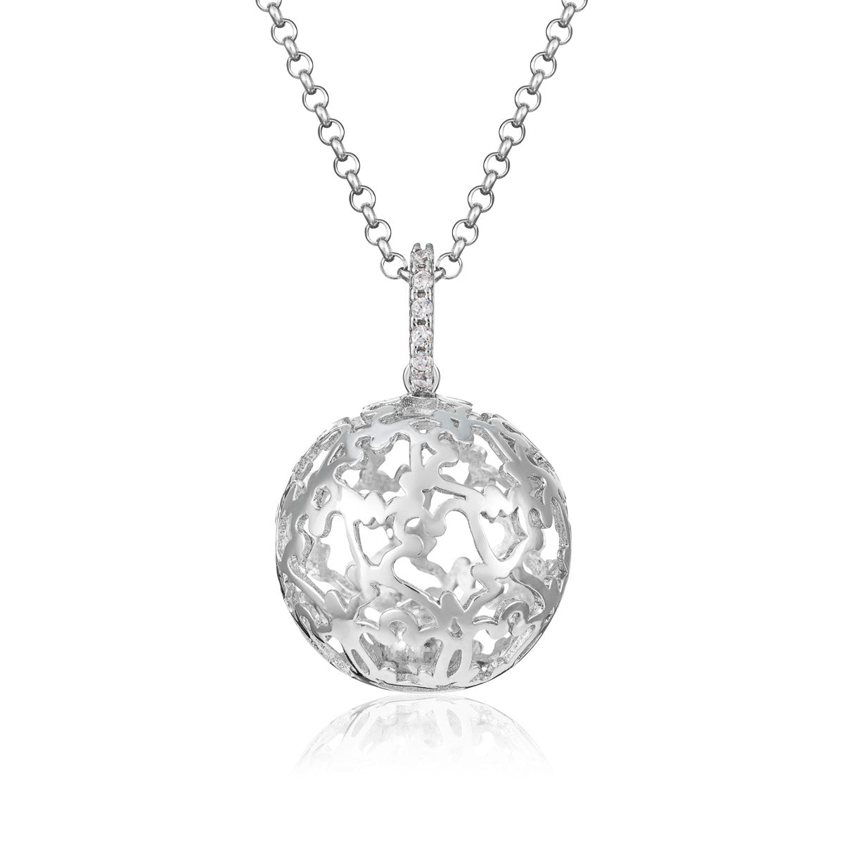 Collana Chiama Angeli In Argento e Zirconi