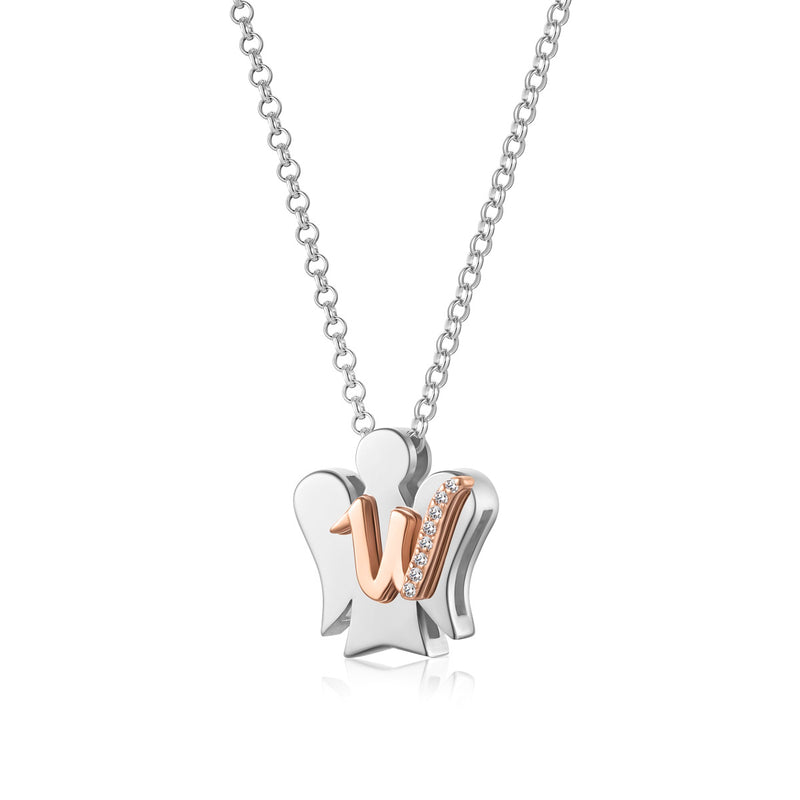 Necklace with letter W 