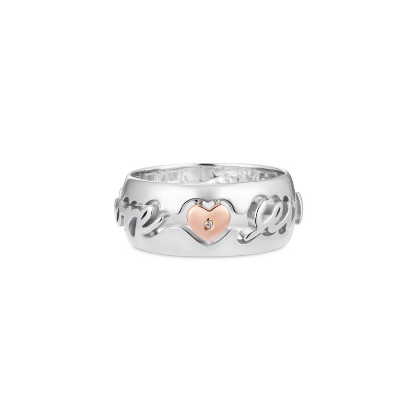 Silver ring "You are in my heart"