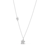 Collana in argento con fiore e angelo