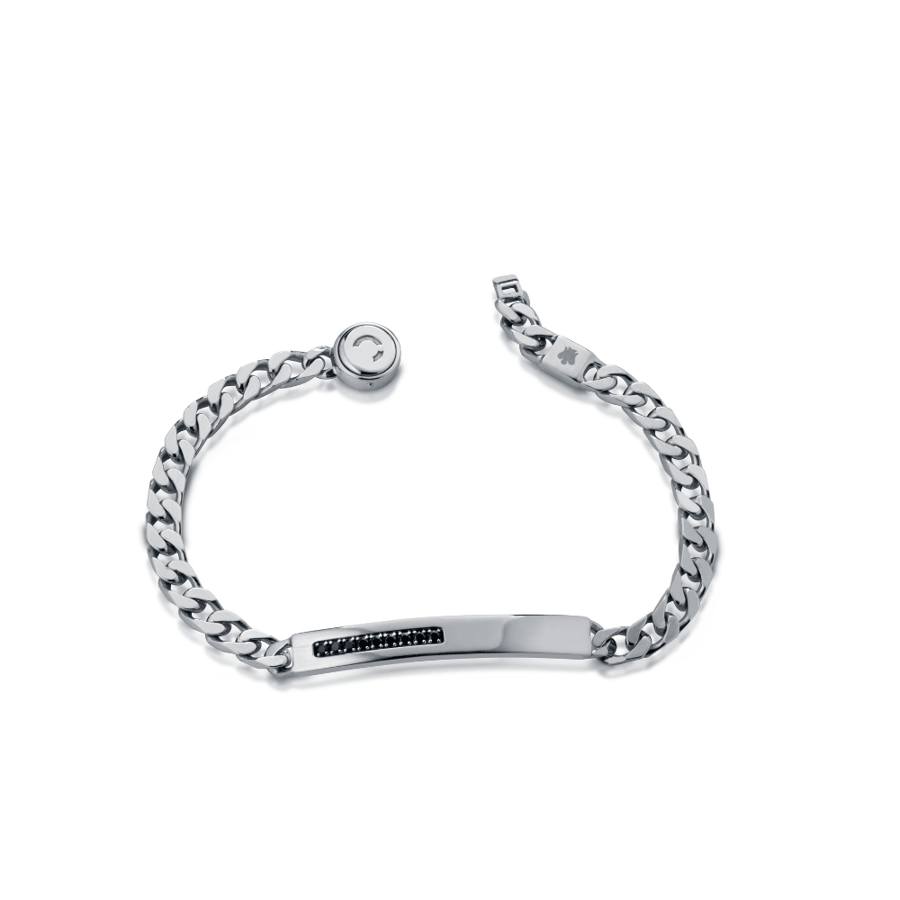 Bracciale A Piastrine Donna GD Signs - Acciaio Inox Impermeabile Con Placcatura 18K - Oro Rosa - 3