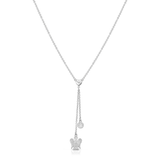 Collana a y in argento con angelo e paillettes - Roberto Giannotti