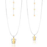 Collana con angelo in oro giallo e ali diamantate - Roberto Giannotti
