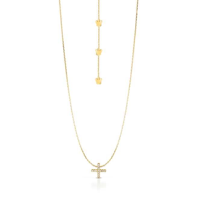 Collana con croce in oro e diamanti - Roberto Giannotti