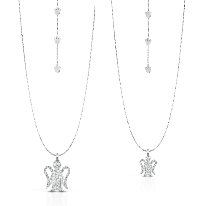 Collana con angelo in oro e diamanti - Roberto Giannotti