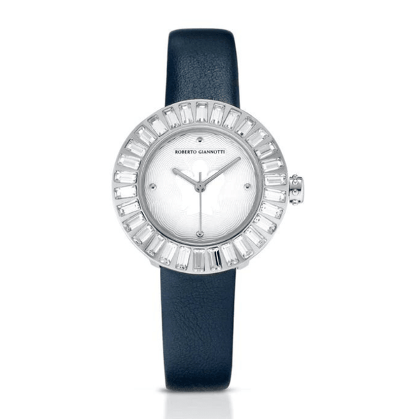 Orologio Angelo con cristalli e cinturino in pelle - Roberto Giannotti