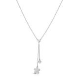 Collana a y in argento con fiore e paillettes - Roberto Giannotti