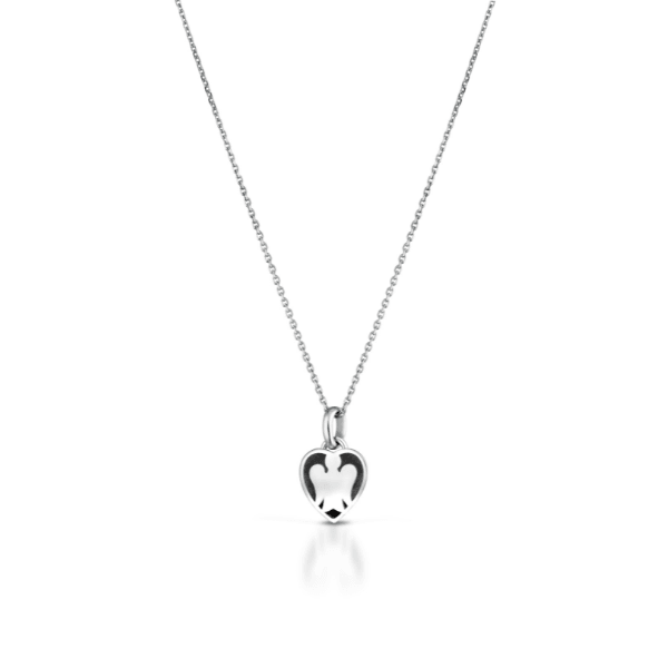 Collana con cuore in oro bianco e diamanti - Roberto Giannotti