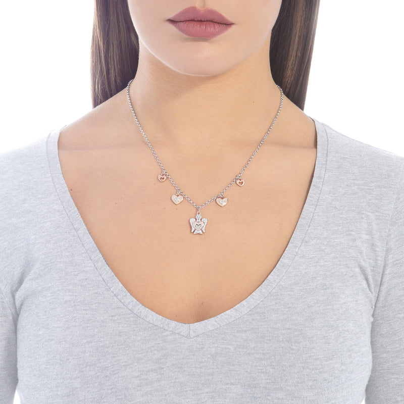 Collana con Angelo E Cuori in Argento - Roberto Giannotti