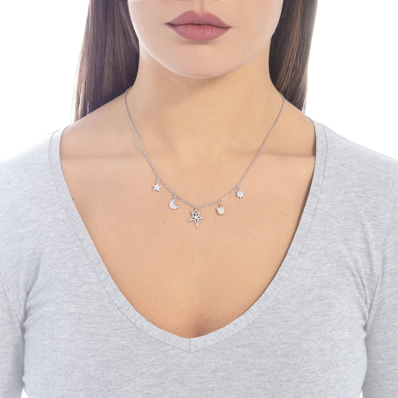 Collana in Argento con Angelo Luna e Stelle - Roberto Giannotti