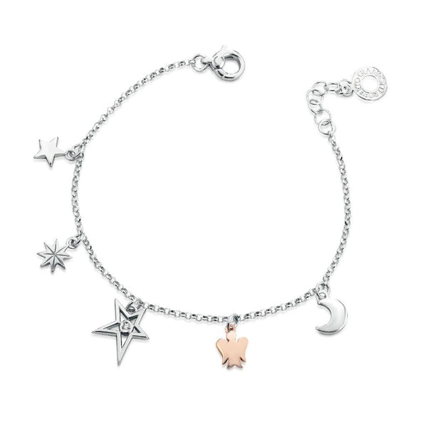 Bracciale in Argento conAngelo Luna e Stelle ROBERTO GIANNOTTI