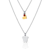 Collana a doppia catena con pendenti Angelo e Cuore - Roberto Giannotti