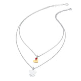 Collana a doppia catena con pendenti Angelo e Cuore - Roberto Giannotti