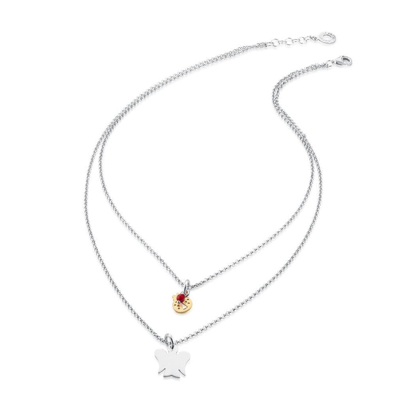Collana a doppia catena con pendenti Angelo e Coccinella - Roberto Giannotti