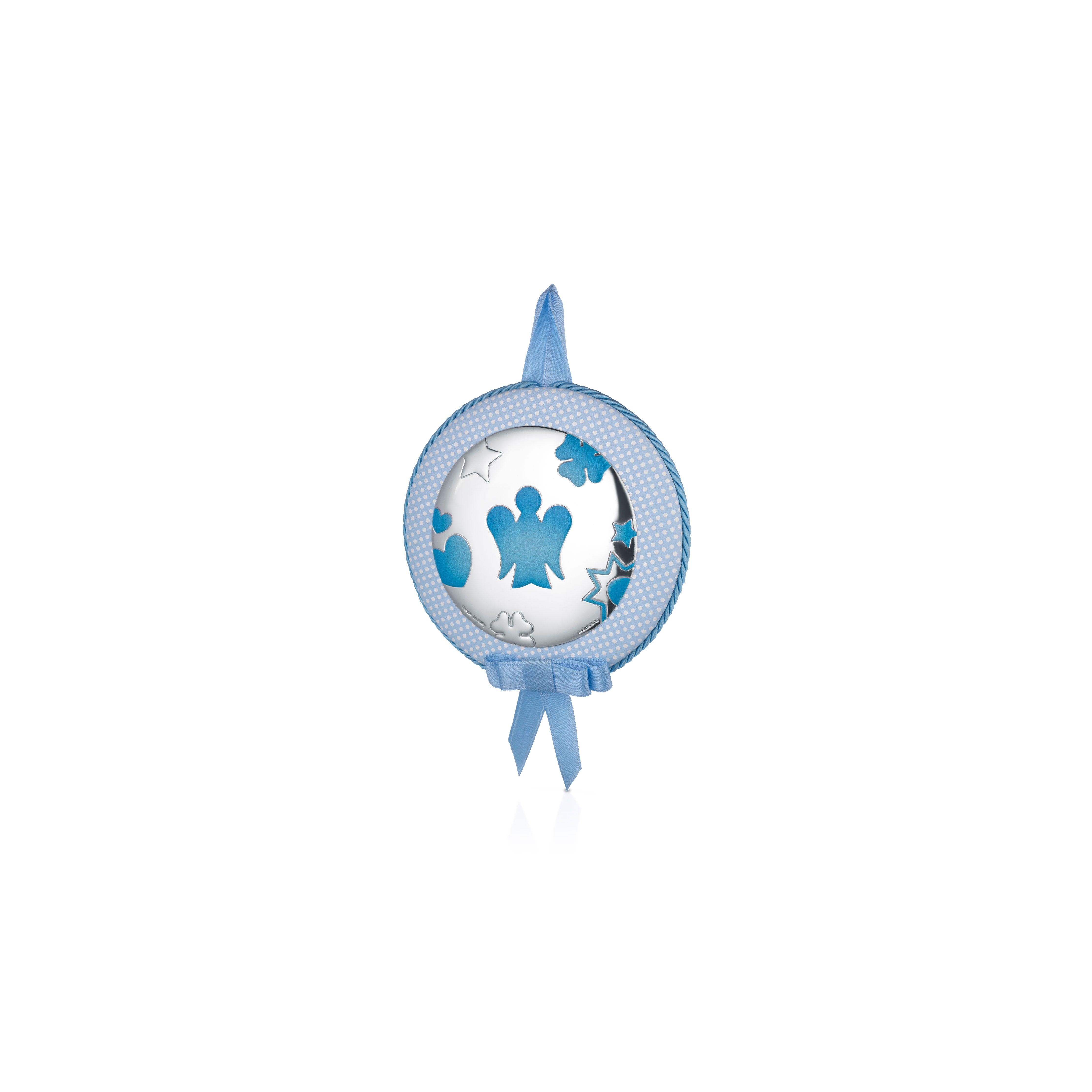 Capoculla in Argento e Similpelle con Carillon in Azzurro - Roberto Giannotti