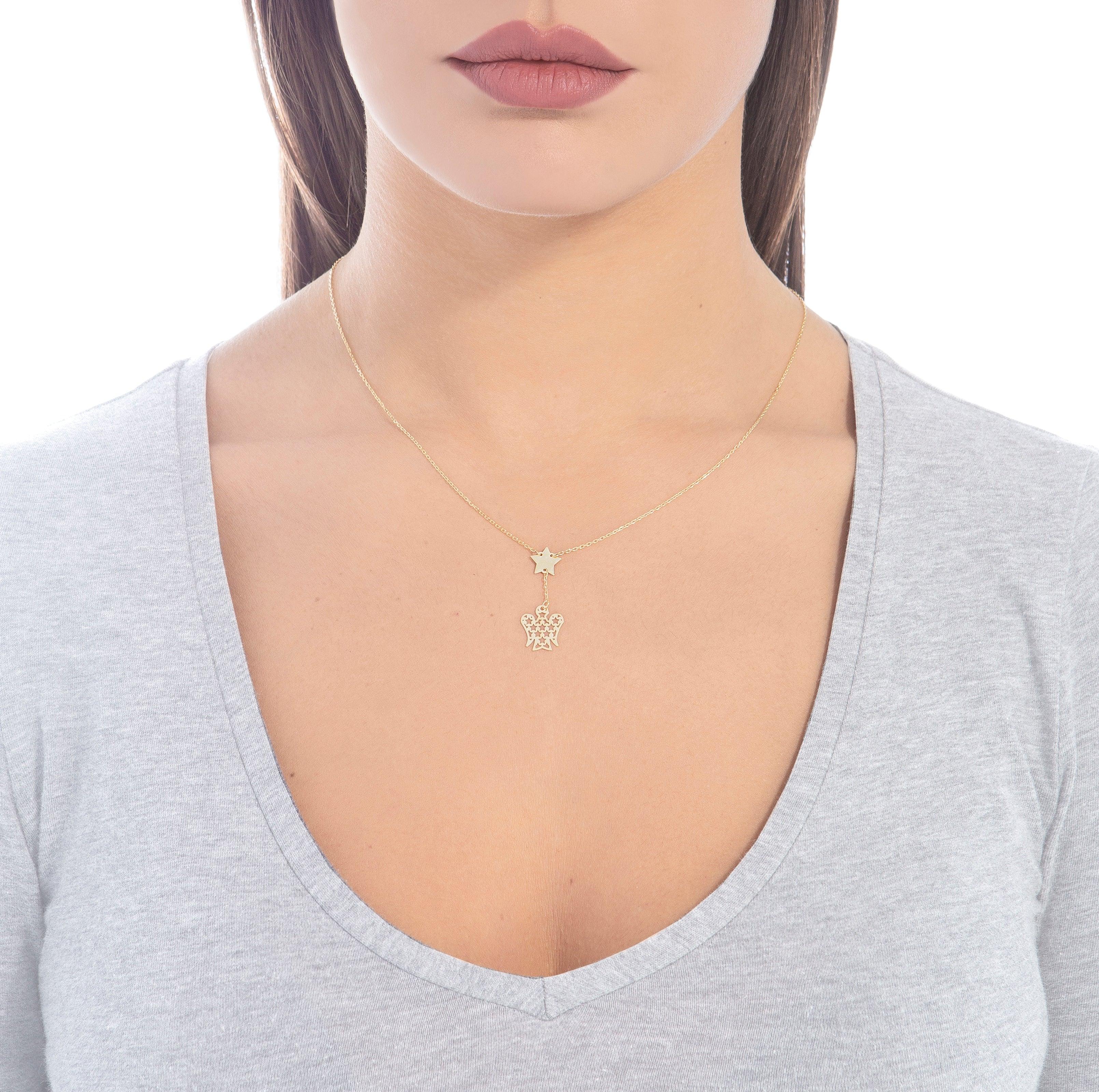 Collana con Angelo e Stella in Oro - Roberto Giannotti