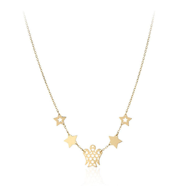 Collana con Angelo e Stelle in Oro ROBERTO GIANNOTTI