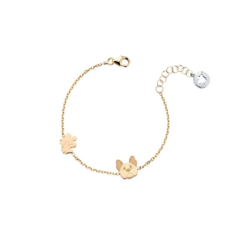 Bracciale bimbo/a in oro con angeli e cane - Roberto Giannotti