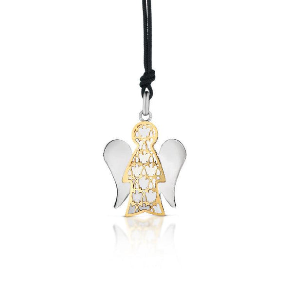 Pendente Angelo con Oro Giallo e Oro Bianco - Roberto Giannotti