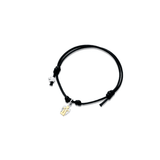 Bracciale cordino con angelo croce charm in oro e diamante - Roberto Giannotti