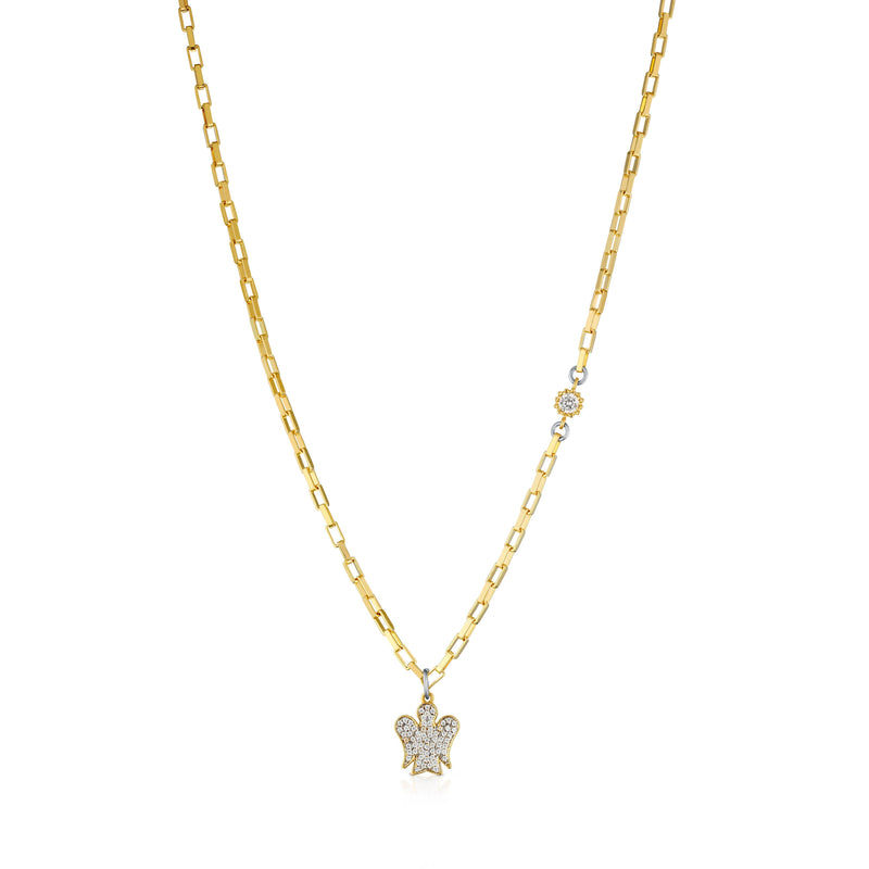 Collana con pendente Angelo in argento con zirconi - Roberto Giannotti