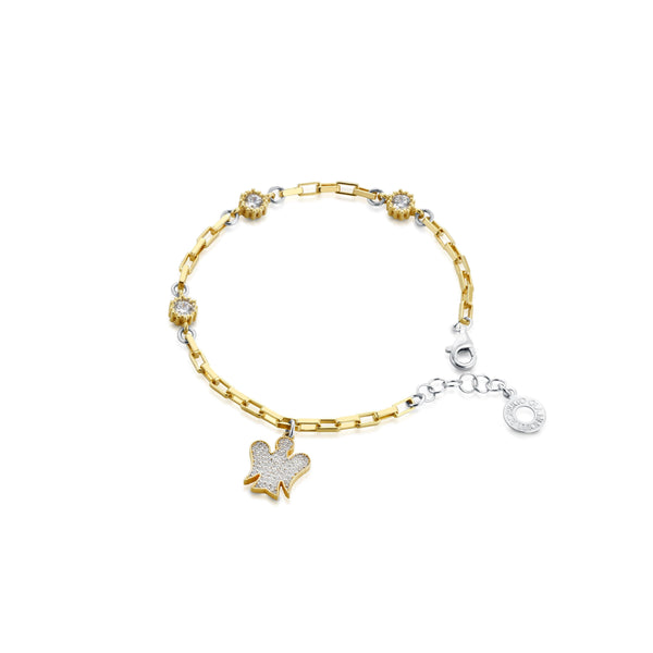 Bracciale con pendente Angelo in argento e zirconi - Roberto Giannotti