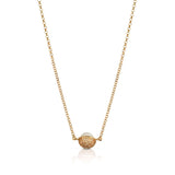 Collana in argento dorato con perle e zirconi bianchi - Roberto Giannotti